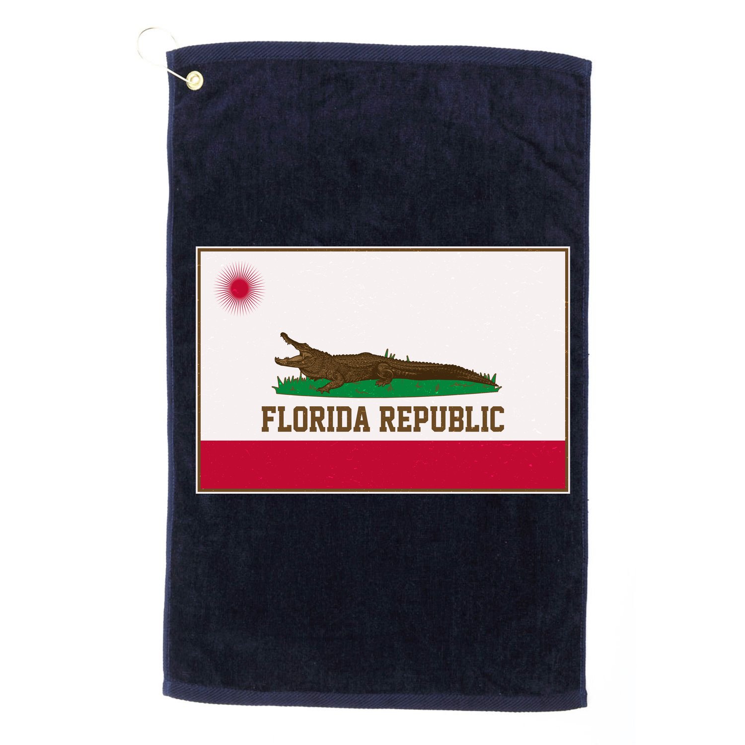 Florida Republic Vintage Alligator Flag Golf Towel