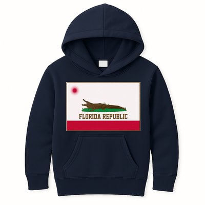 Florida Republic Vintage Alligator Flag Kids Hoodie