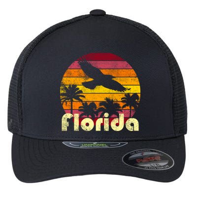 Florida Retro Sunset Flexfit Unipanel Trucker Cap