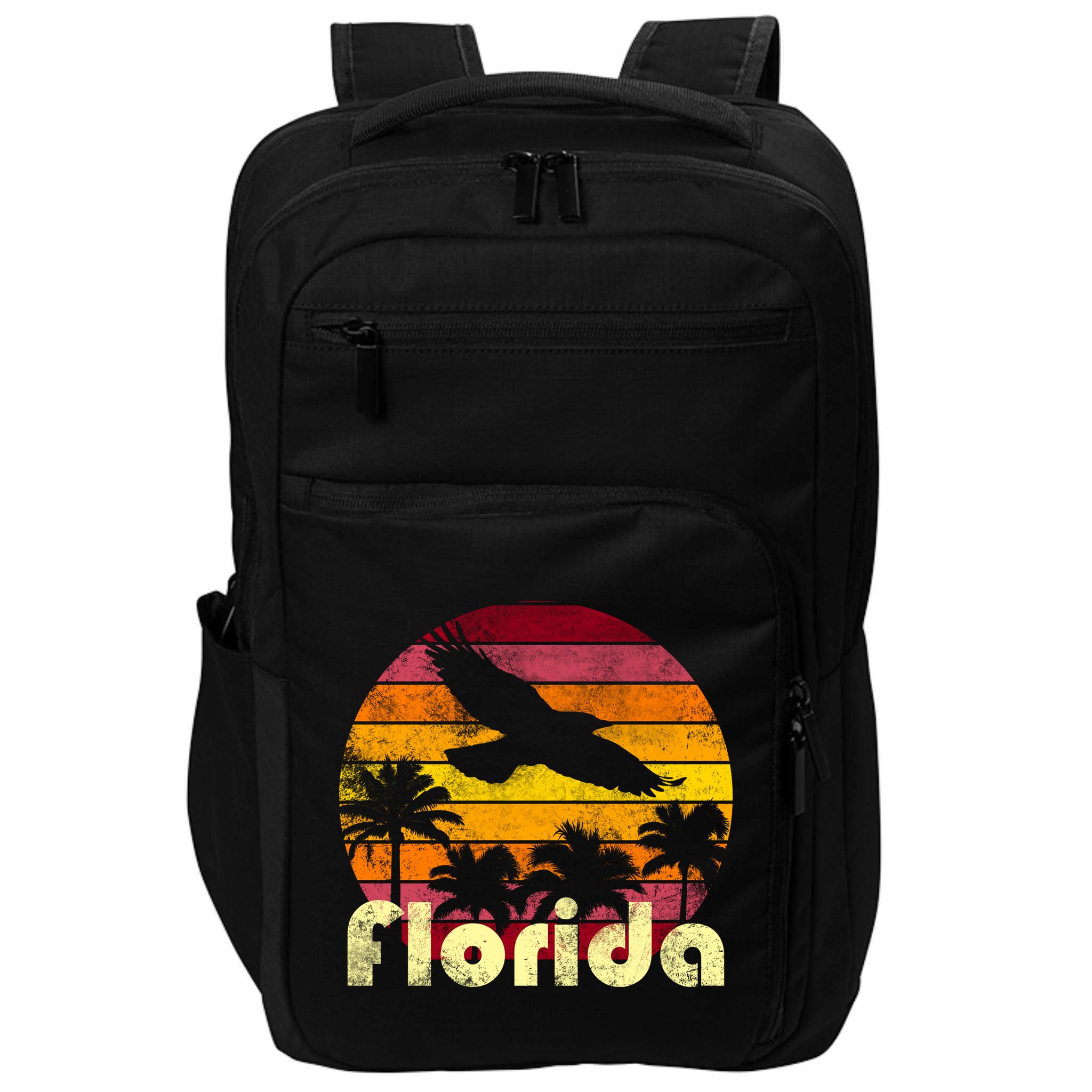 Florida Retro Sunset Impact Tech Backpack