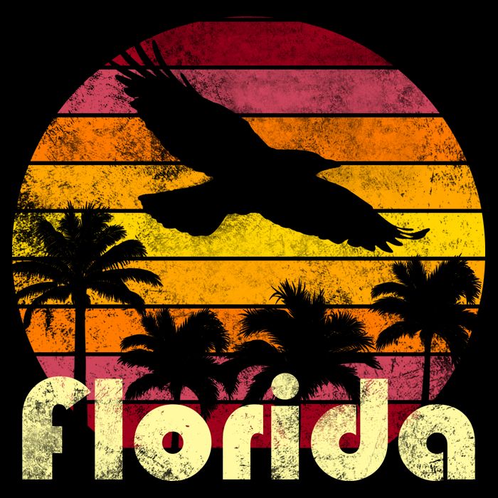 Florida Retro Sunset Backpack