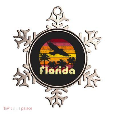 Florida Retro Sunset Metallic Star Ornament