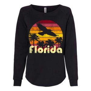 Florida Retro Sunset Womens California Wash Sweatshirt