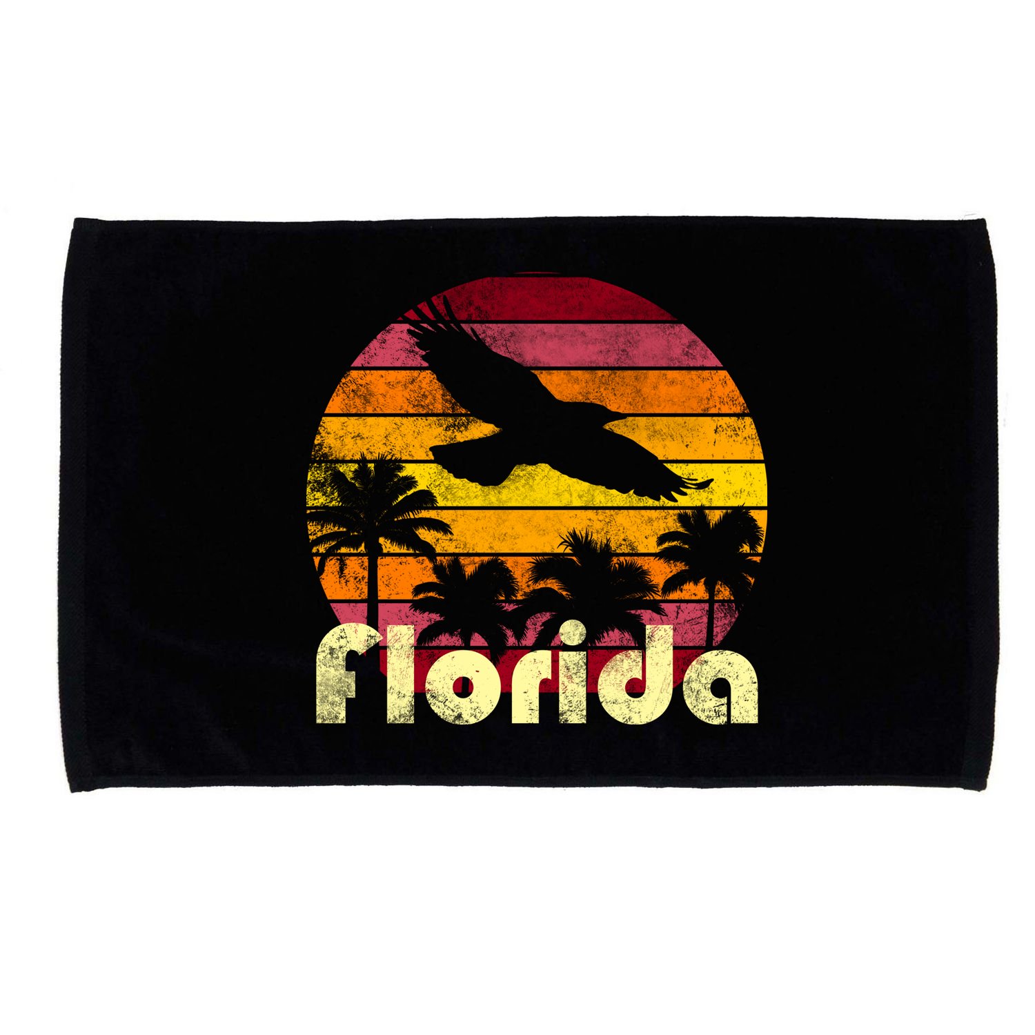Florida Retro Sunset Microfiber Hand Towel