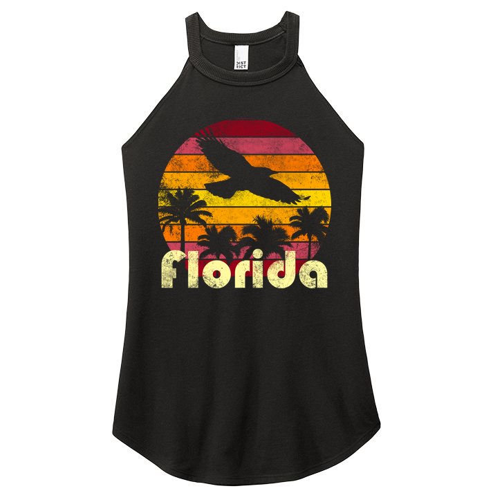 Florida Retro Sunset Women's Perfect Tri Rocker Tank