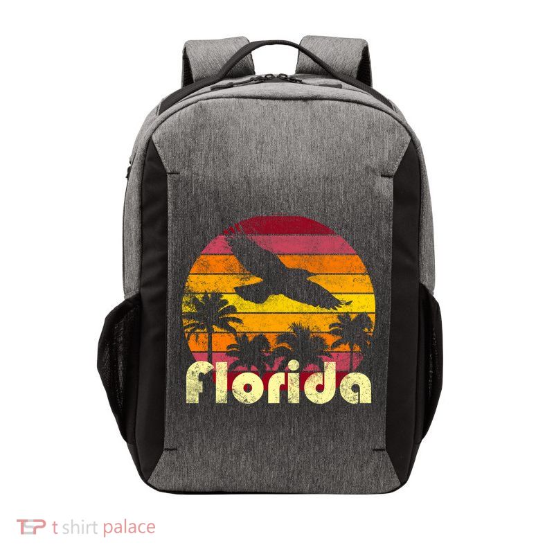 Florida Retro Sunset Vector Backpack