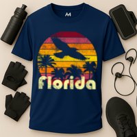 Florida Retro Sunset Cooling Performance Crew T-Shirt