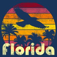 Florida Retro Sunset Cooling Performance Crew T-Shirt