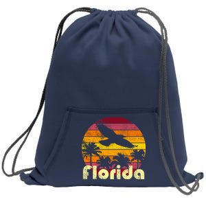 Florida Retro Sunset Sweatshirt Cinch Pack Bag