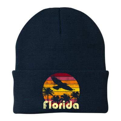 Florida Retro Sunset Knit Cap Winter Beanie