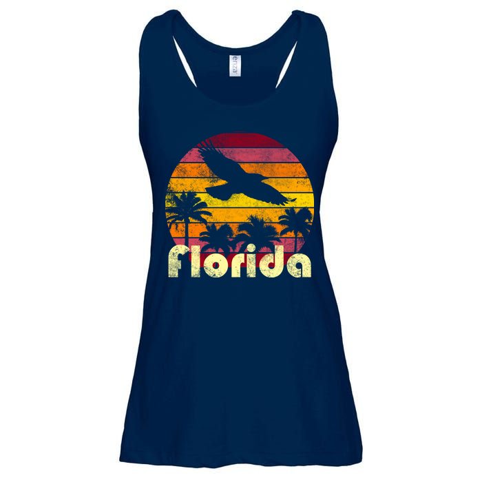 Florida Retro Sunset Ladies Essential Flowy Tank