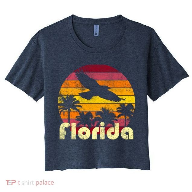 Florida Retro Sunset Crop Top