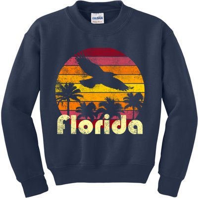 Florida Retro Sunset Kids Sweatshirt