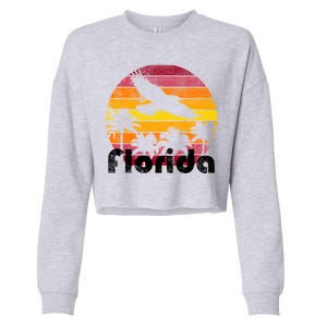 Florida Retro Sunset Cropped Pullover Crew