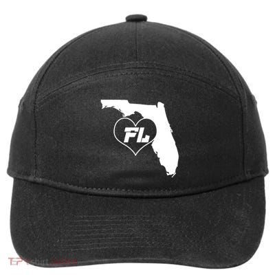 Florida State FL Heart 7-Panel Snapback Hat