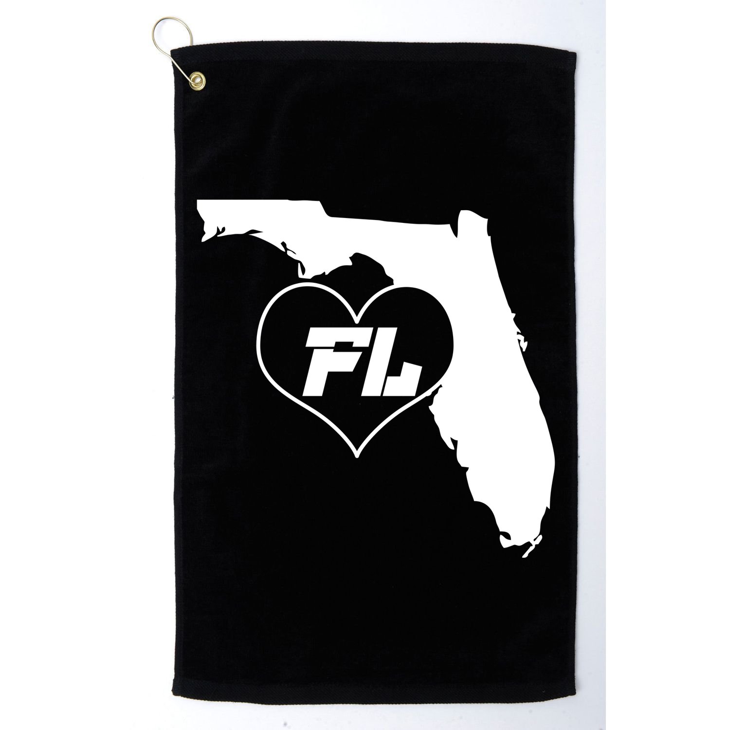 Florida State FL Heart Golf Towel