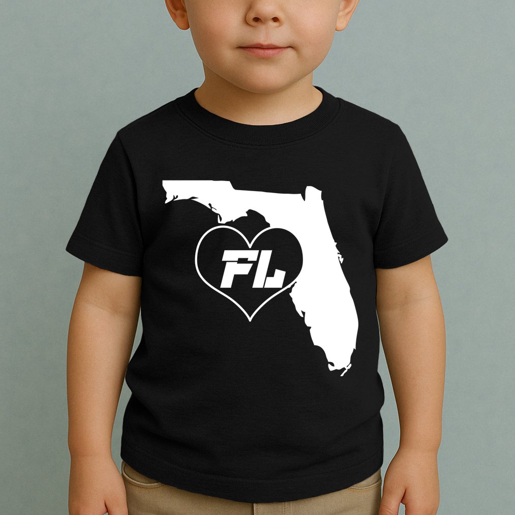 Florida State FL Heart Toddler T-Shirt