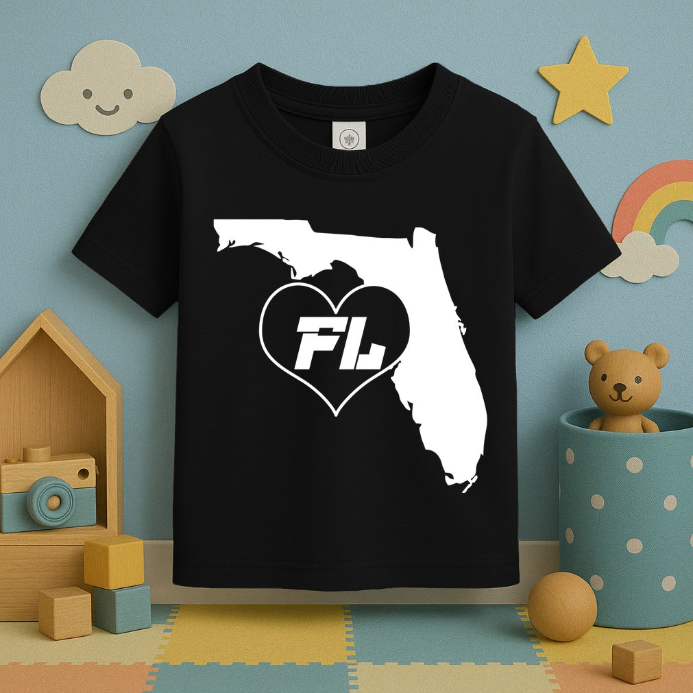 Florida State FL Heart Toddler T-Shirt