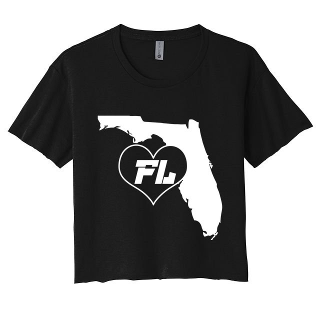 Florida State FL Heart Crop Top