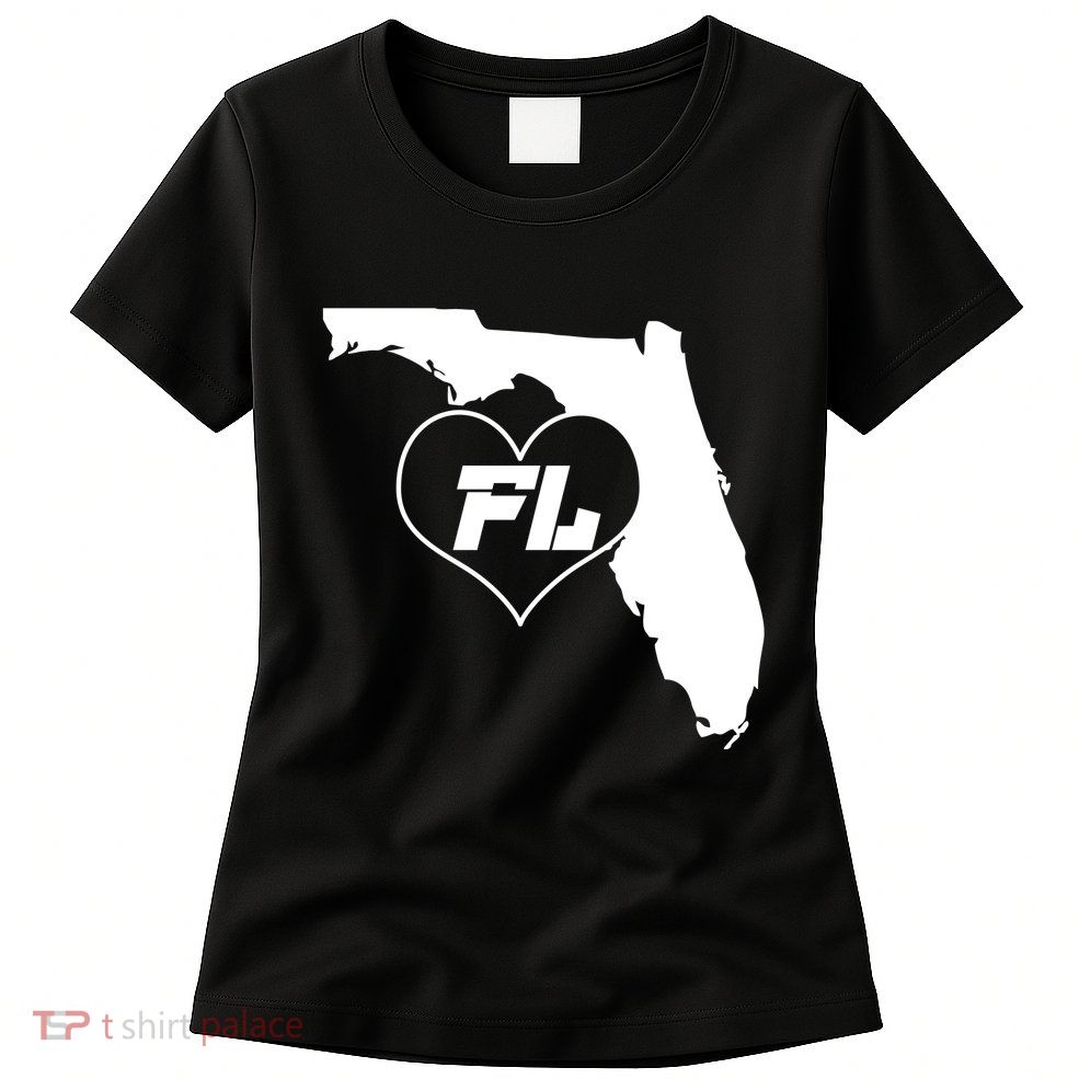 Florida State FL Heart Womens T-Shirt
