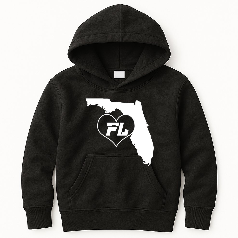 Florida State FL Heart Kids Hoodie