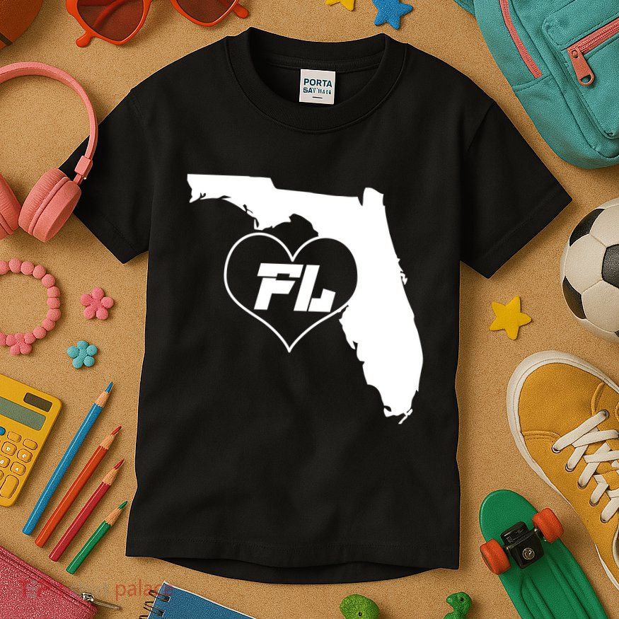 Florida State FL Heart Kids T-Shirt