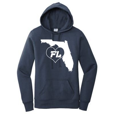 Florida State FL Heart Women's Pullover Hoodie