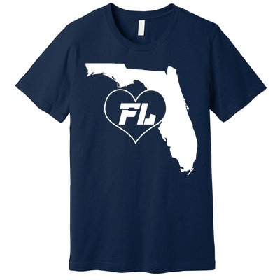 Florida State FL Heart Premium T-Shirt