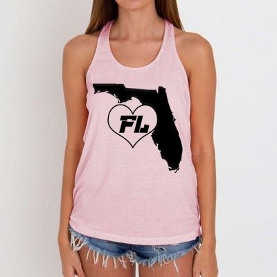 Florida State FL Heart Women's Knotted Racerback Tank