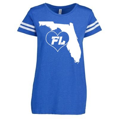 Florida State FL Heart Enza Ladies Jersey Football T-Shirt