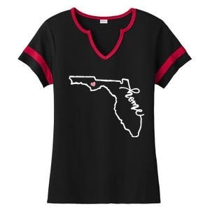 Florida State Home Heart Ladies Halftime Notch Neck Tee