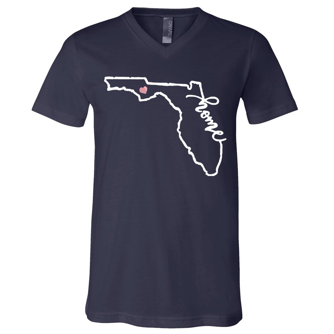 Florida State Home Heart V-Neck T-Shirt