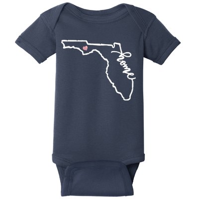 Florida State Home Heart Baby Bodysuit