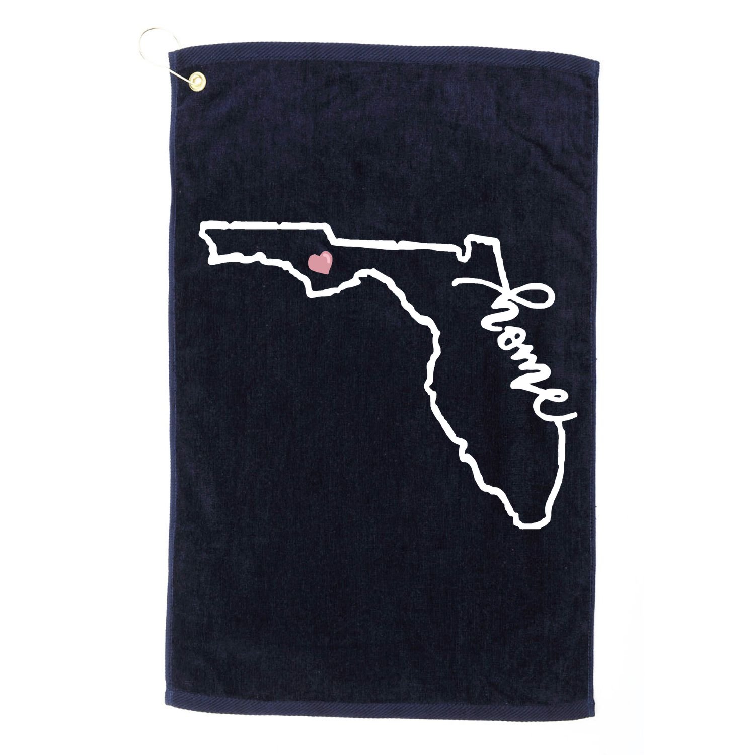 Florida State Home Heart Golf Towel