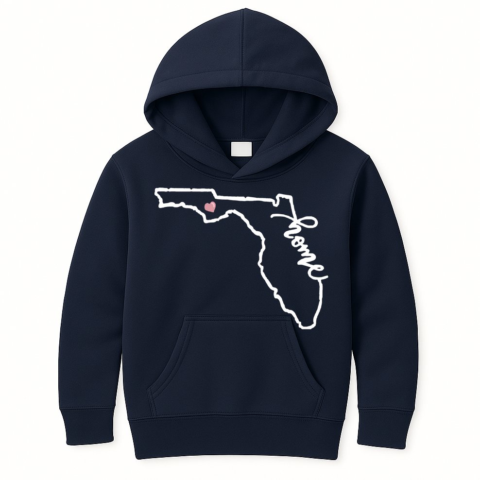 Florida State Home Heart Kids Hoodie