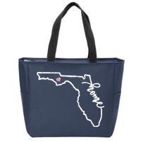 Florida State Home Heart Zip Tote Bag
