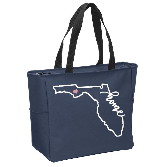 Florida State Home Heart Zip Tote Bag