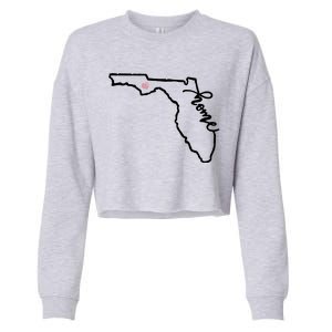 Florida State Home Heart Cropped Pullover Crew