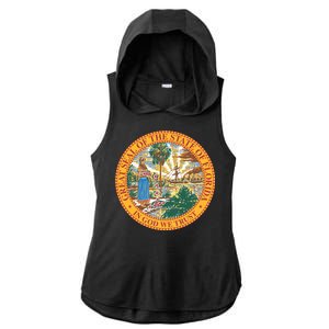 Florida State Seal Ladies PosiCharge Tri-Blend Wicking Draft Hoodie Tank