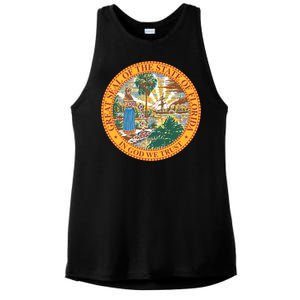 Florida State Seal Ladies PosiCharge Tri-Blend Wicking Tank