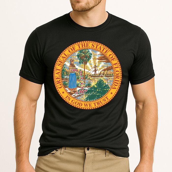Florida State Seal Cooling Performance Crew T-Shirt