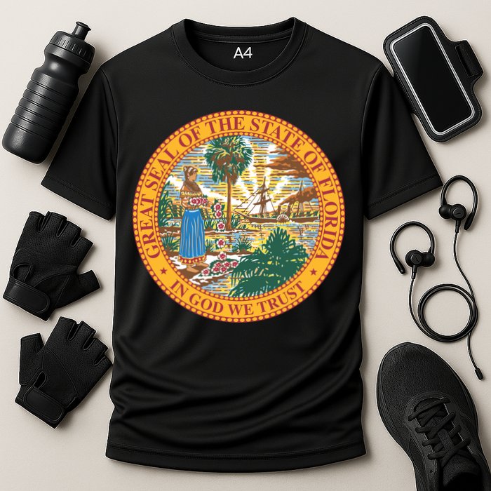 Florida State Seal Cooling Performance Crew T-Shirt