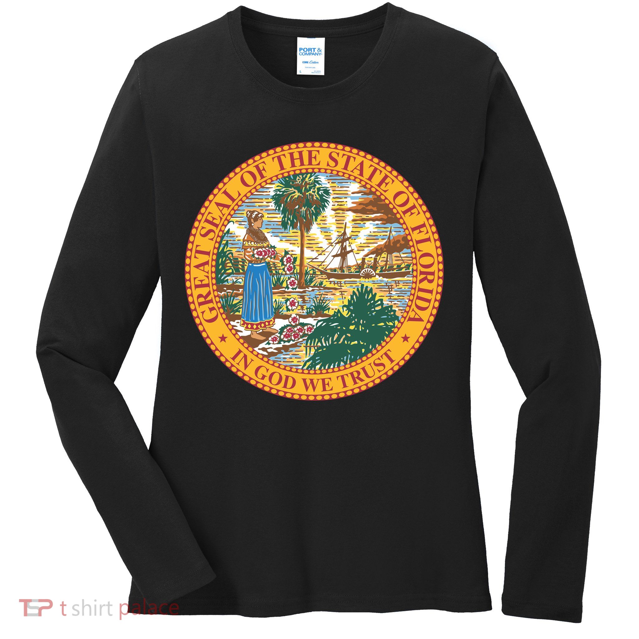 Florida State Seal Ladies Long Sleeve Shirt