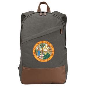 Florida State Seal Cotton Canvas Backpack