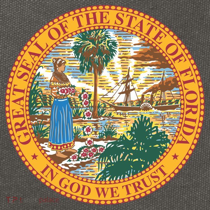 Florida State Seal Cotton Canvas Backpack