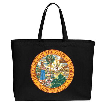 Florida State Seal Cotton Canvas Jumbo Tote