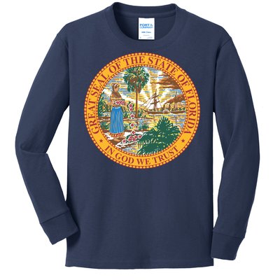 Florida State Seal Kids Long Sleeve Shirt