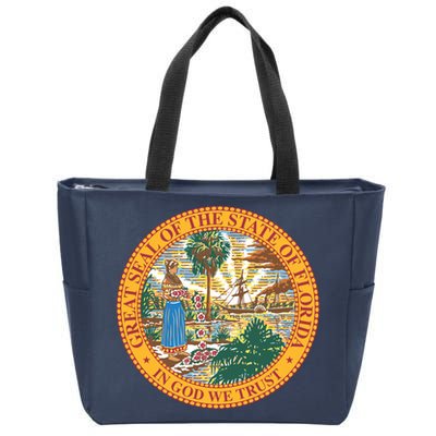 Florida State Seal Zip Tote Bag