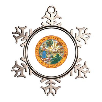 Florida State Seal Metallic Star Ornament