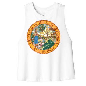 Florida State Seal Women's Racerback Cropped Tank